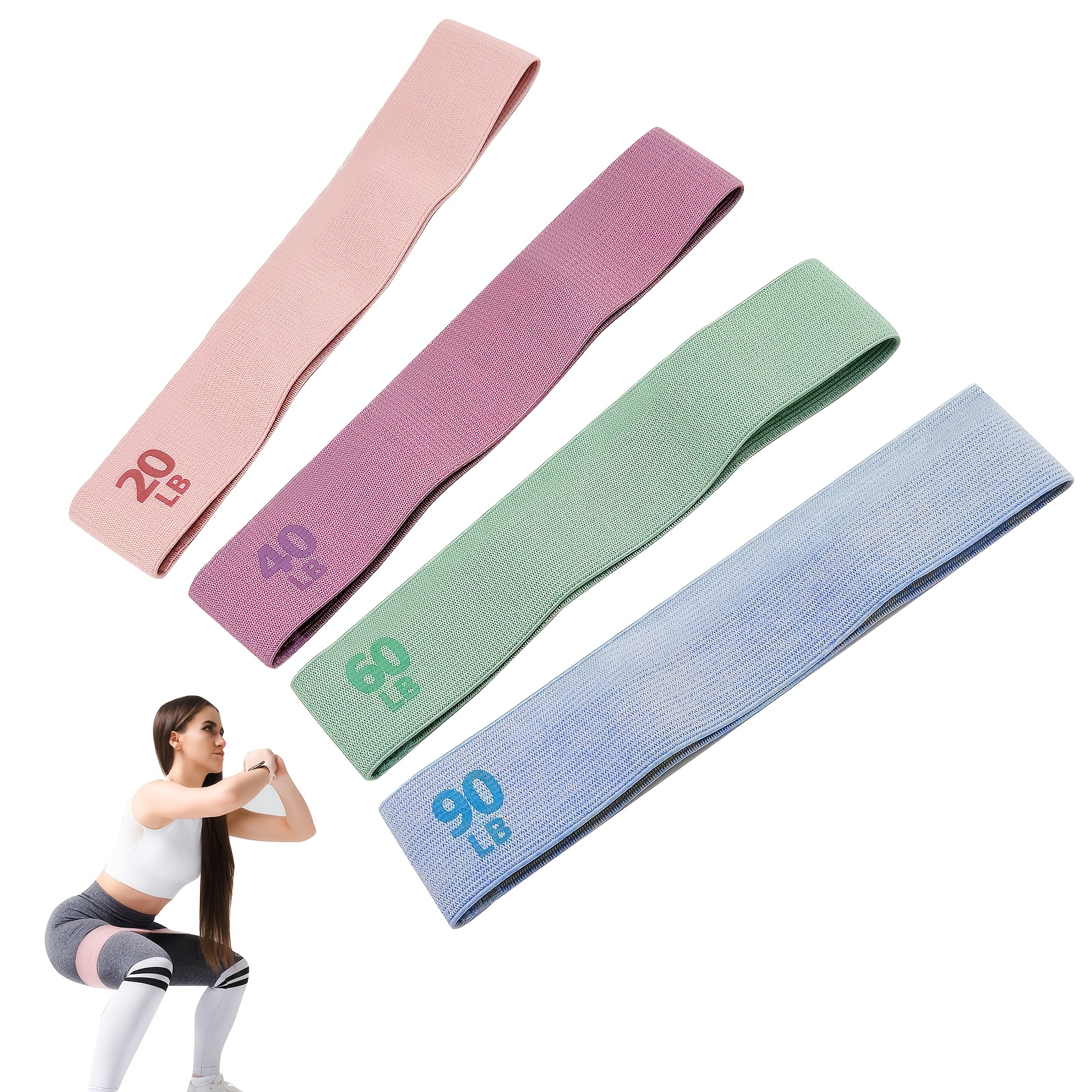 Pilates Yoga Room - 1Pc/4Pcs Fitness Resistance Bands with Weights,