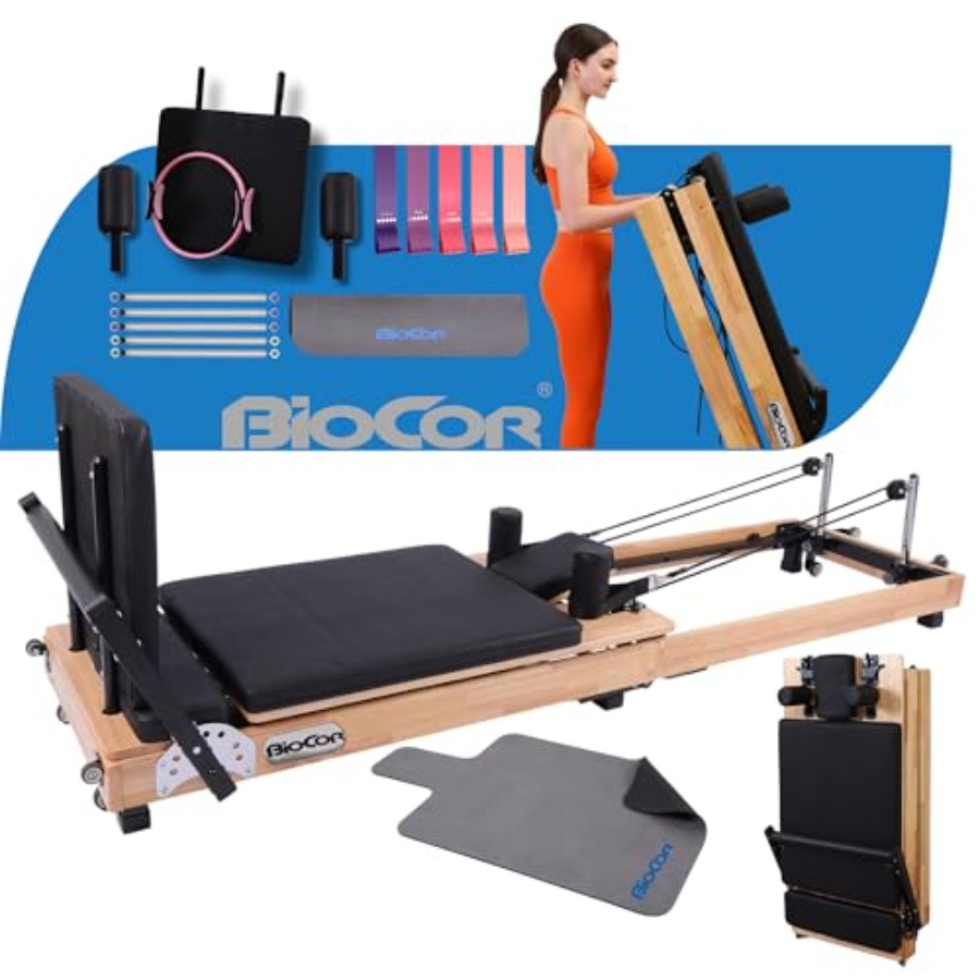 Pilates Yoga Machine - MAX4.0 Pilates Reformer Wood Home Workout