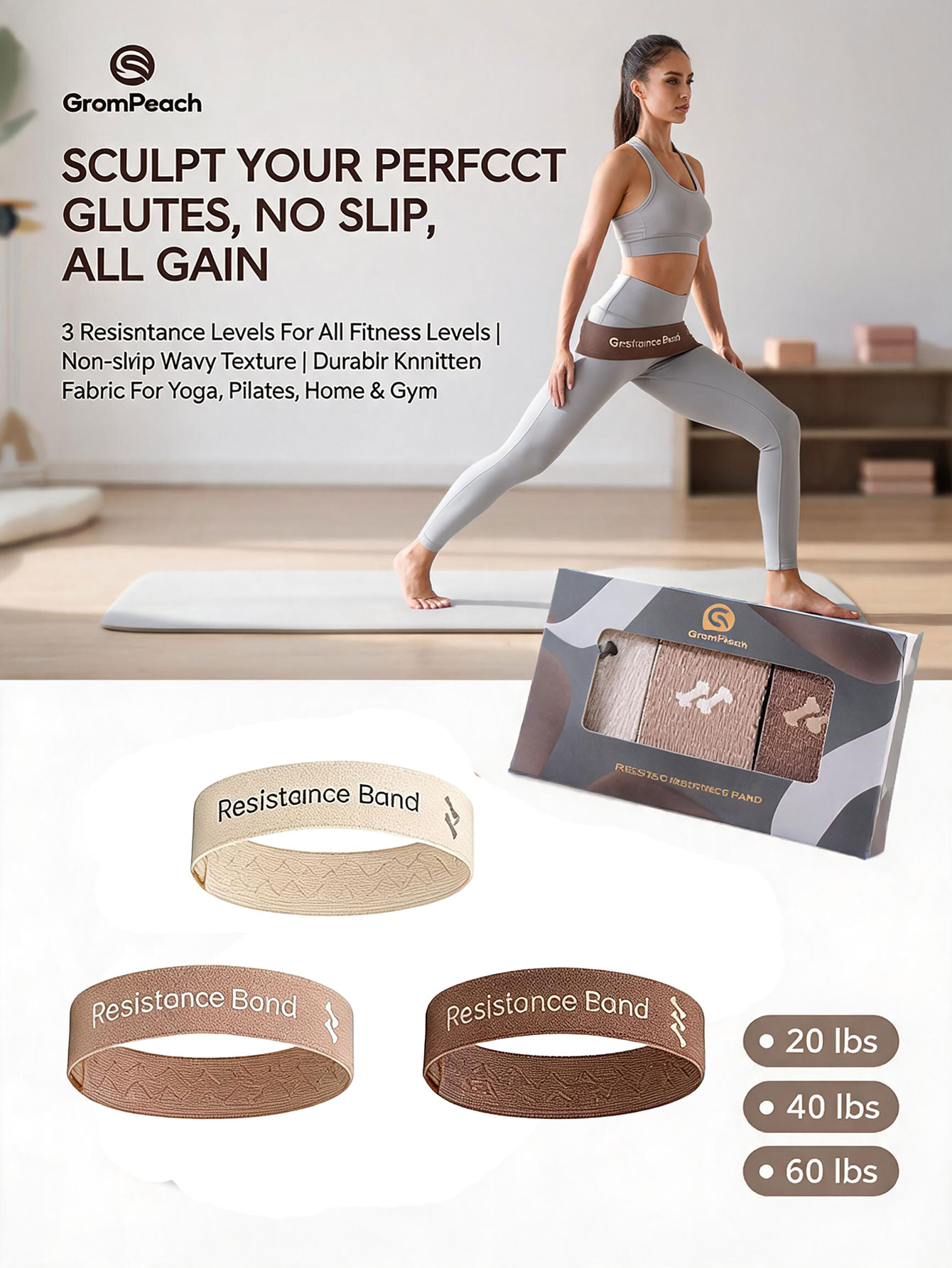 Pilates Yoga Etc - High-Strength Polyester Resistance Bands - Multi-Level