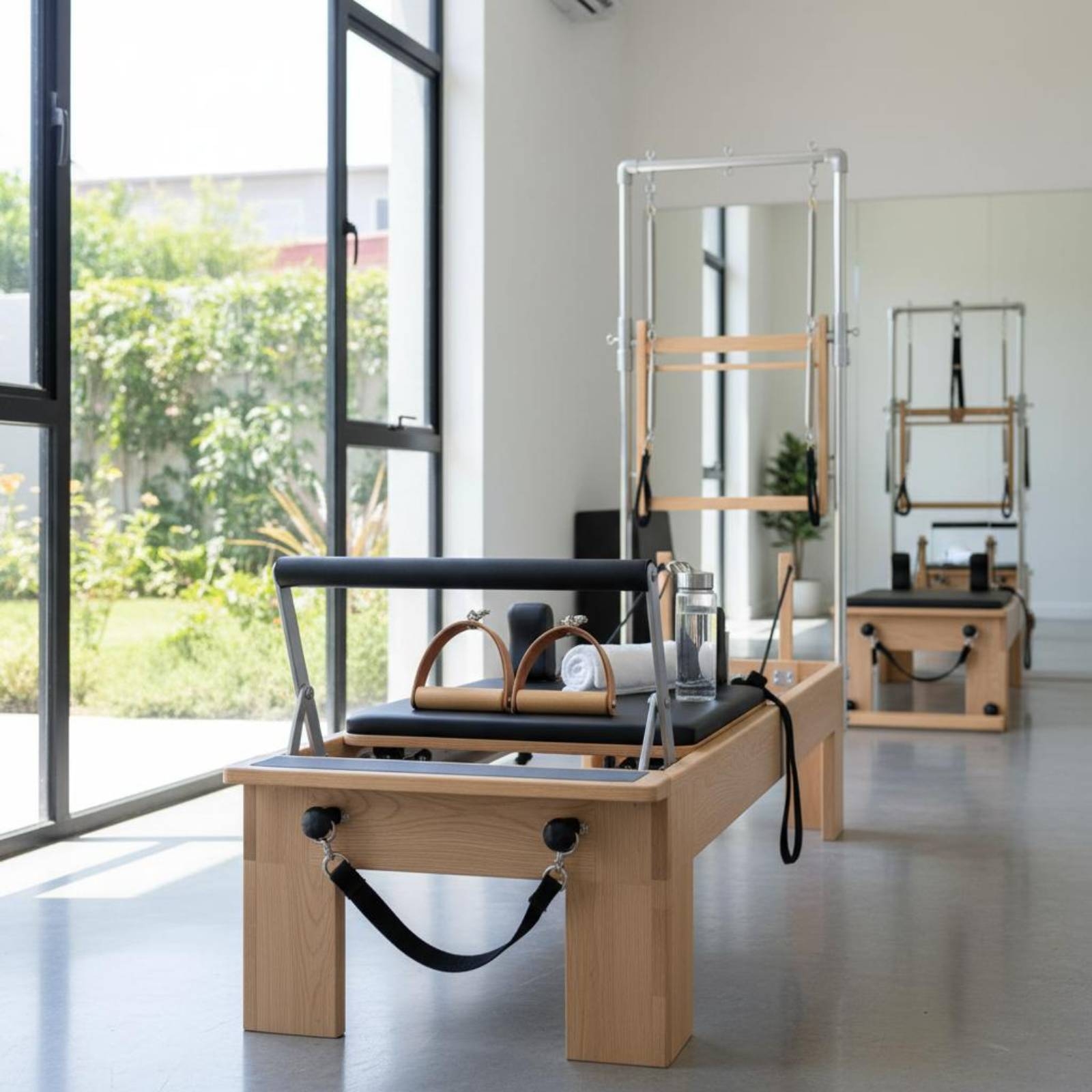 2 Pieces Leather Wood Handles  - Pilates & Yoga Unleashed Studio Tuckahoe avaliação e preço