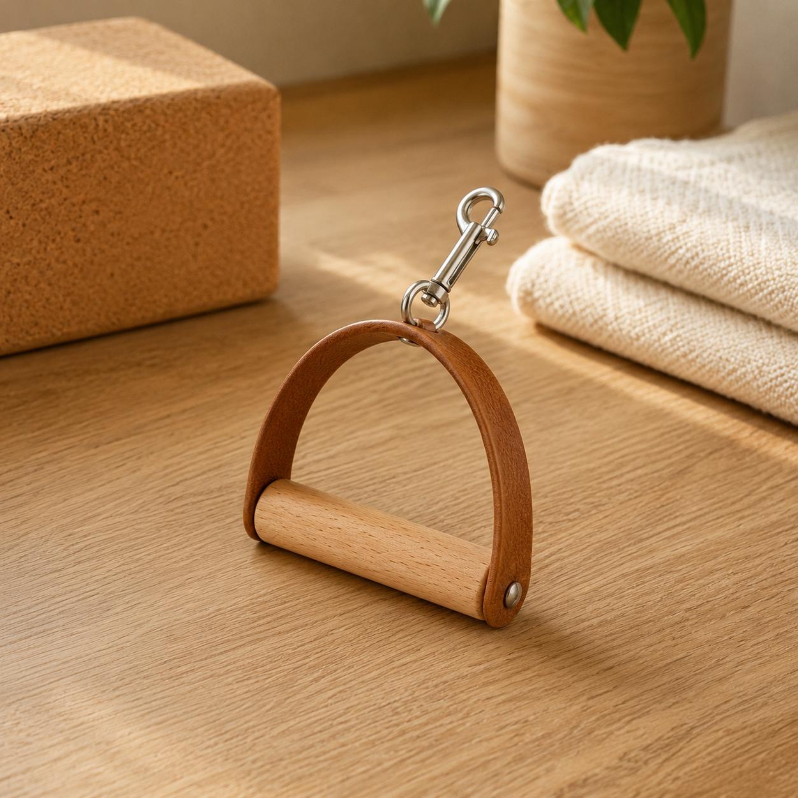 2 Pieces Leather Wood Handles  - Pilates & Yoga Unleashed Studio Tuckahoe avaliação e preço