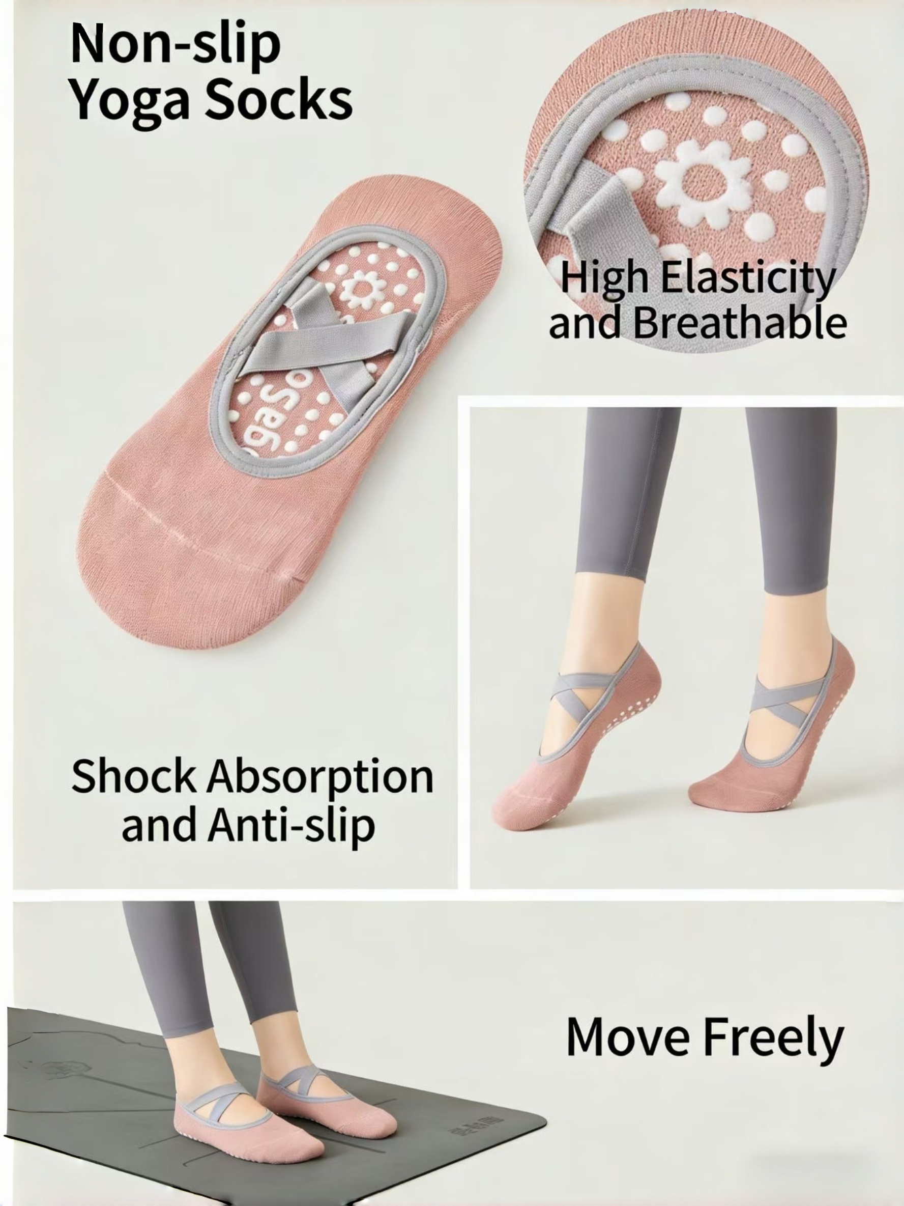Women Yoga Sock Silicone Anti- - Pilates Yoga Sport avaliação e preço
