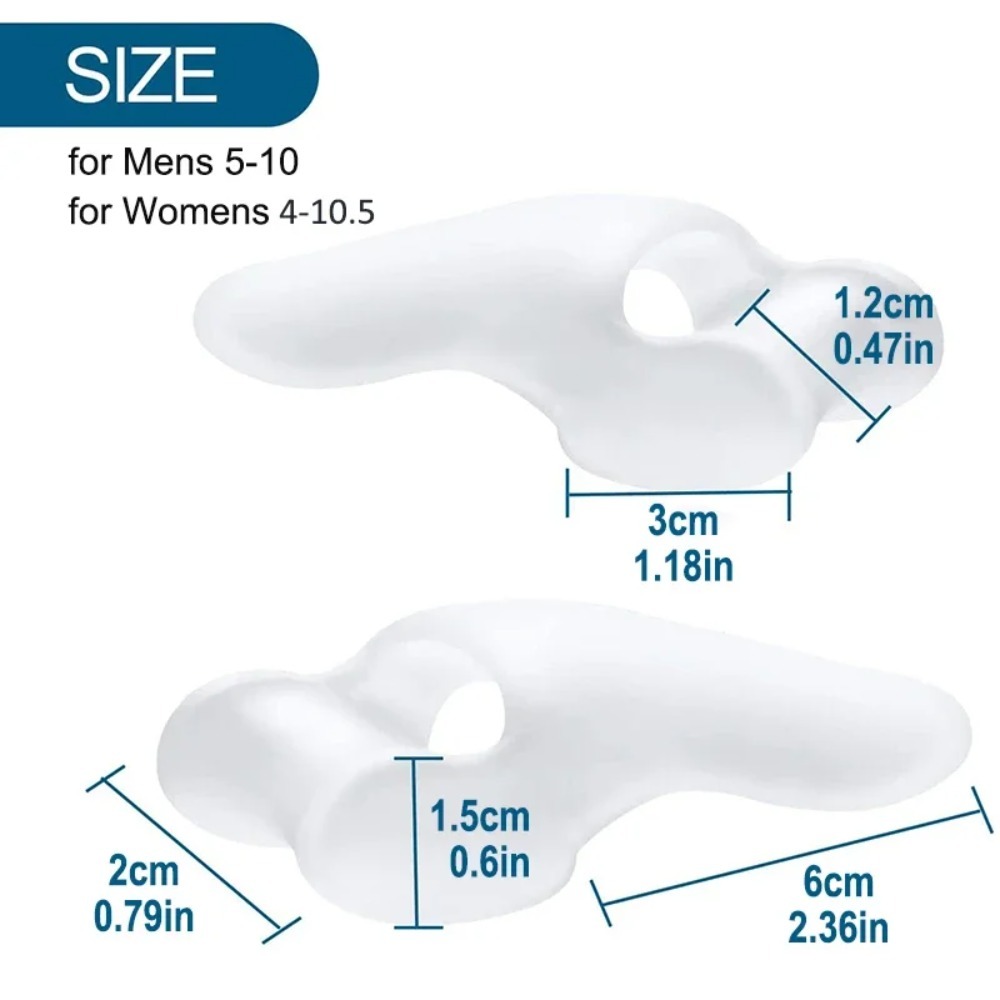 2PCS Silicone Gel Thumb Correc - Toe Separator Silicon avaliação e preço