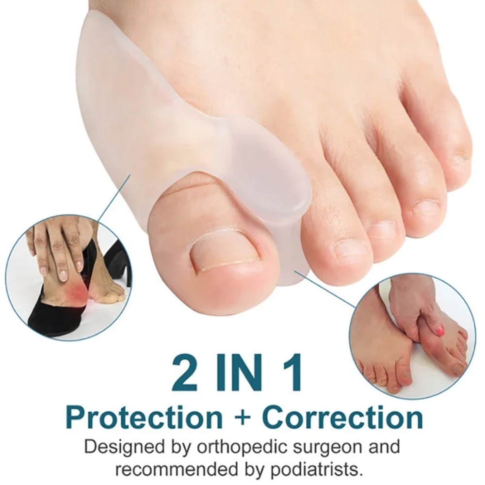 2PCS Silicone Gel Thumb Correc - Toe Separator Silicon avaliação e preço