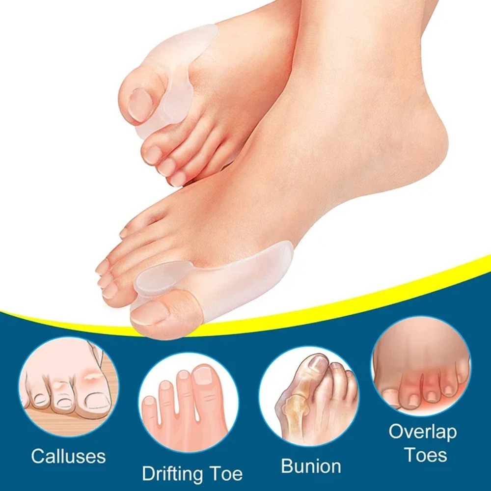 2PCS Silicone Gel Thumb Correc - Toe Separator Silicon avaliação e preço