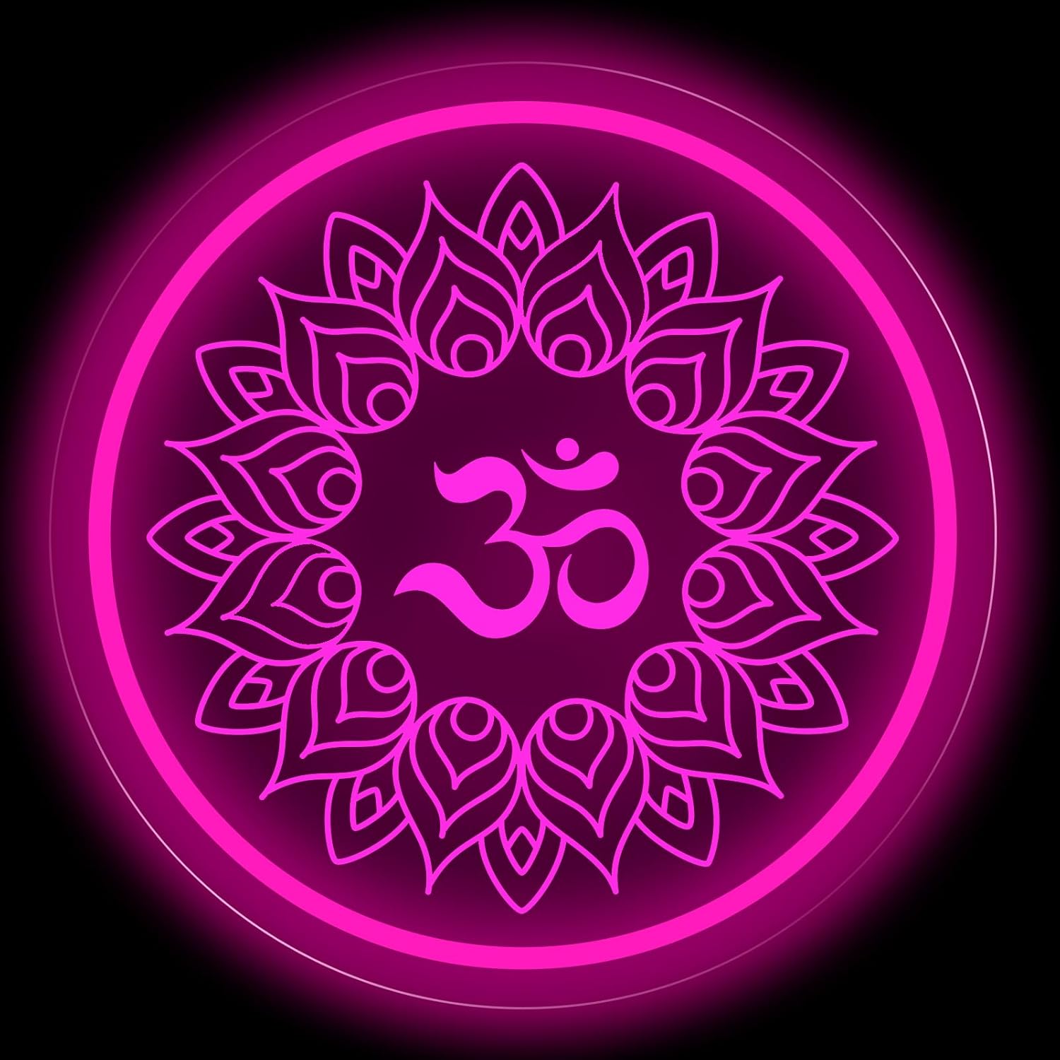 Om Mandala Neon Sign USB Power - Pilates Yoga Room avaliação e preço