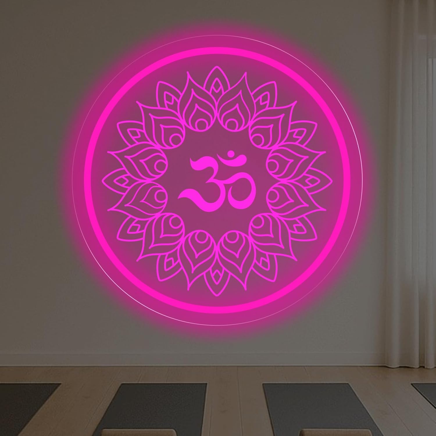 Om Mandala Neon Sign USB Power - Pilates Yoga Room avaliação e preço