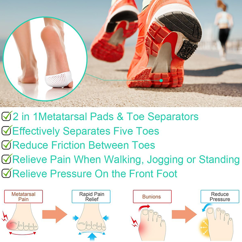 Forefoot Pads Shoe Pad Silicon - Toe Separator Silicon avaliação e preço