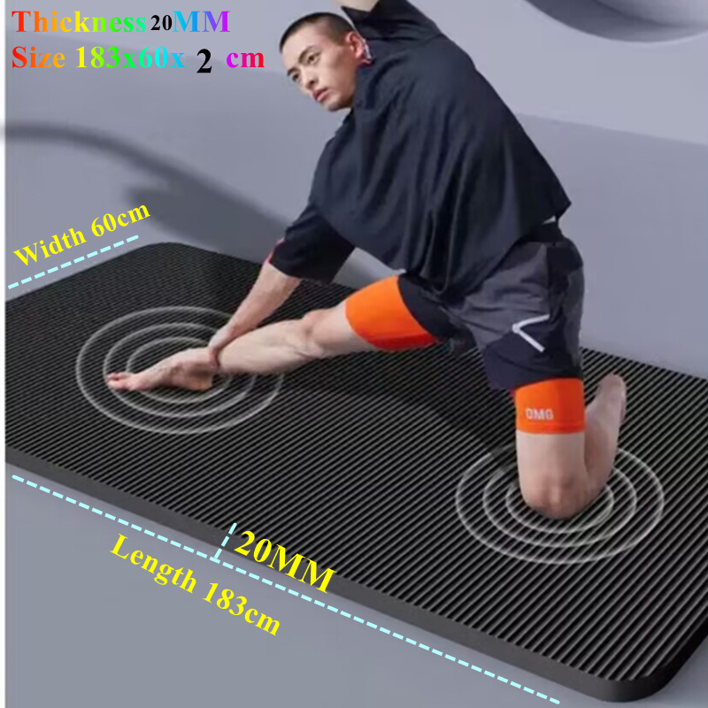 20MM Yoga Mat Anti-skid 183×60 - Pilates Yoga Matte avaliação e preço