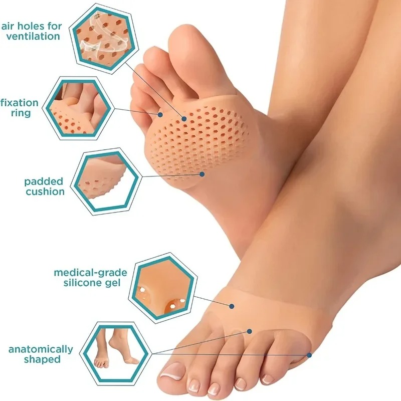 2pcs Silicone Metatarsal Pads  - Toe Separator Silicon avaliação e preço