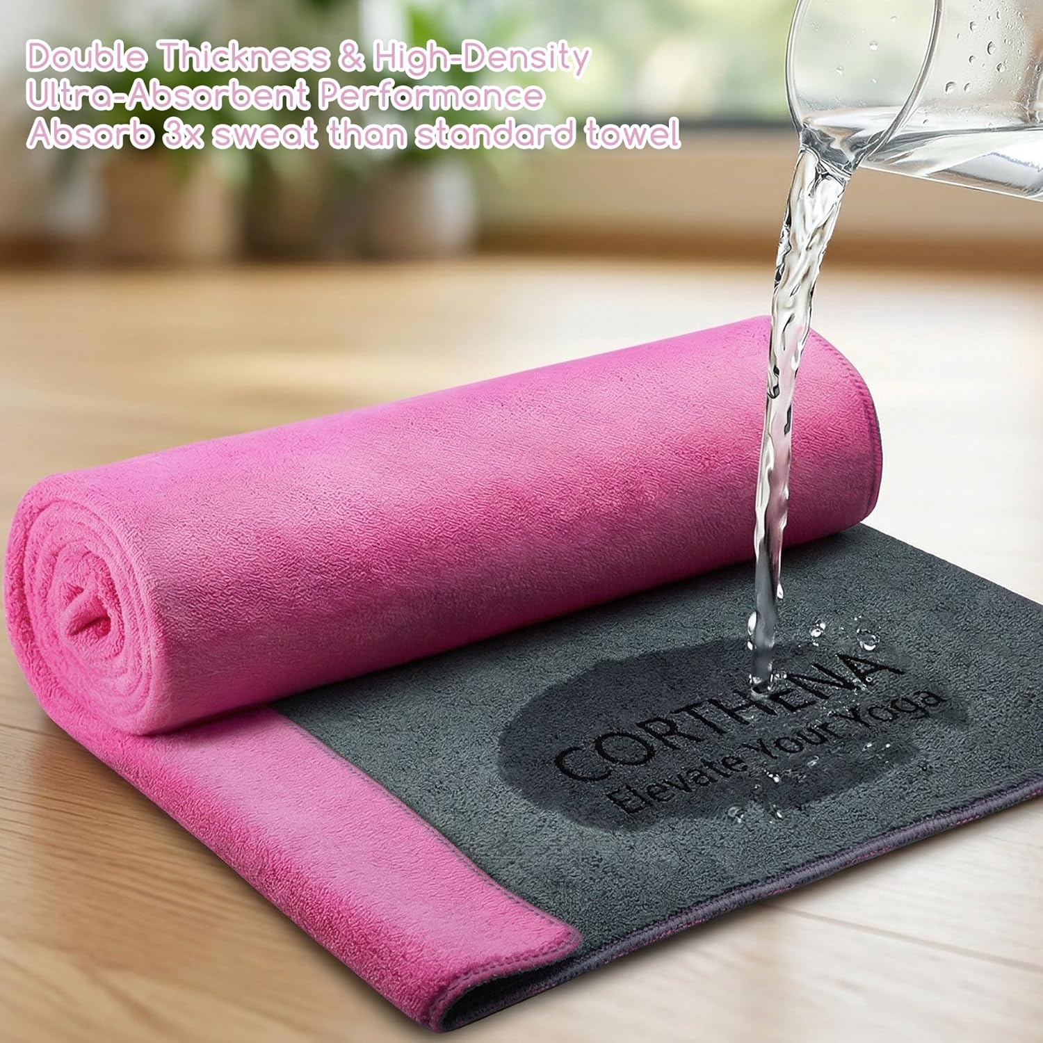 Yoga Mat Towel, Extra Thick 60 - Yoga Pilates Yoga avaliação e preço