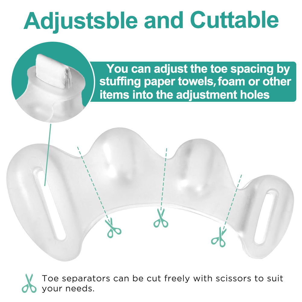1Pair Gel Hard Silicone Toe Fi - Toe Separator Silicon avaliação e preço