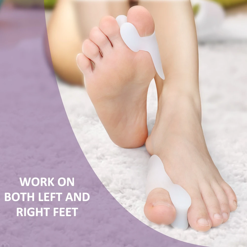 2/4/8Pcs Spacer Gel Big Bunion - Toe Separator Silicon avaliação e preço
