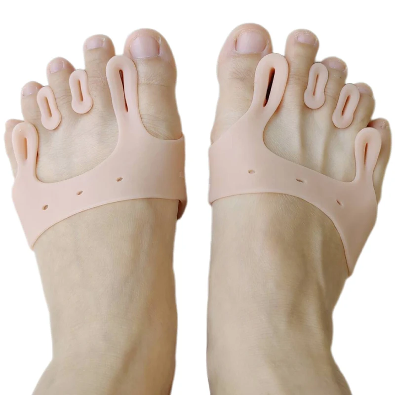 2pieces=1pair Gel Silicone Bun - Toe Separator Silicon avaliação e preço
