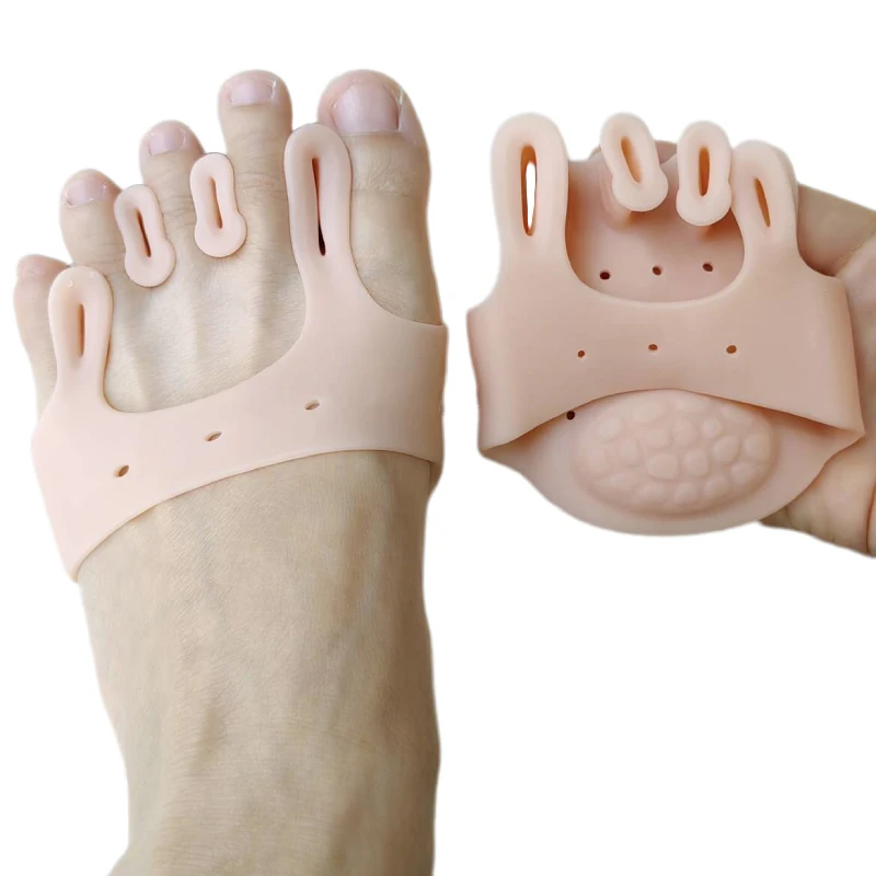 2pieces=1pair Gel Silicone Bun - Toe Separator Silicon avaliação e preço