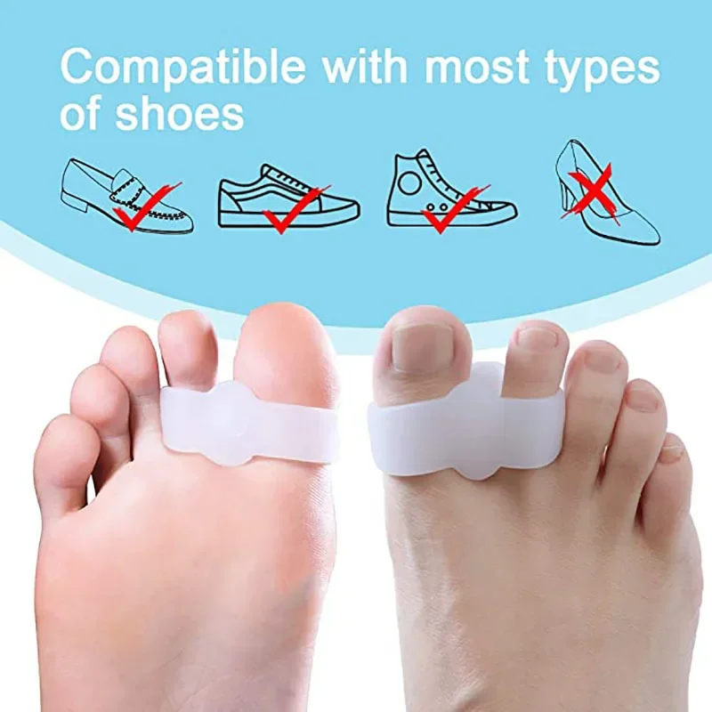 1pair Silicone Two Hole Toe Se - Toe Separator Silicon avaliação e preço