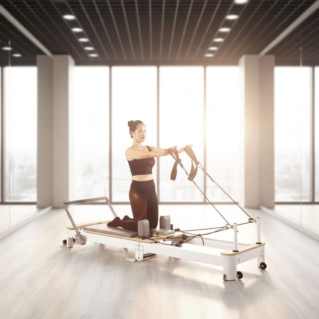 Oak Pilates Reformer, White Al - Pilates & Yoga Unleashed Studio Tuckahoe avaliação e preço