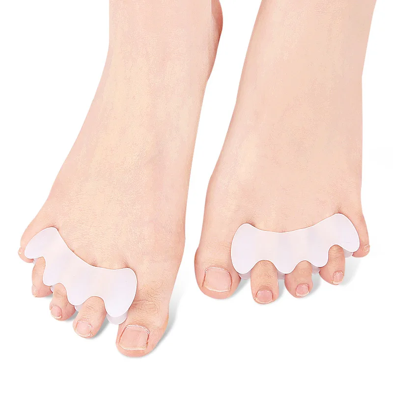 2Pcs=1Pair Hard Silicone Toe F - Toe Separator Silicon avaliação e preço