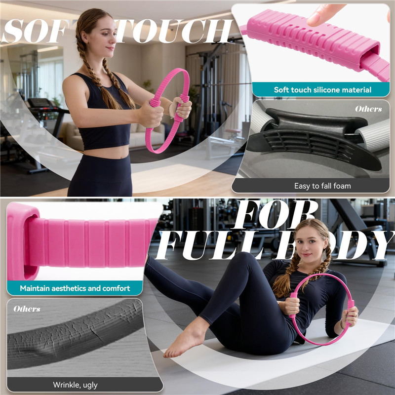 Eco-Friendly Double Handle Sil - Pilates Yoga Circle avaliação e preço