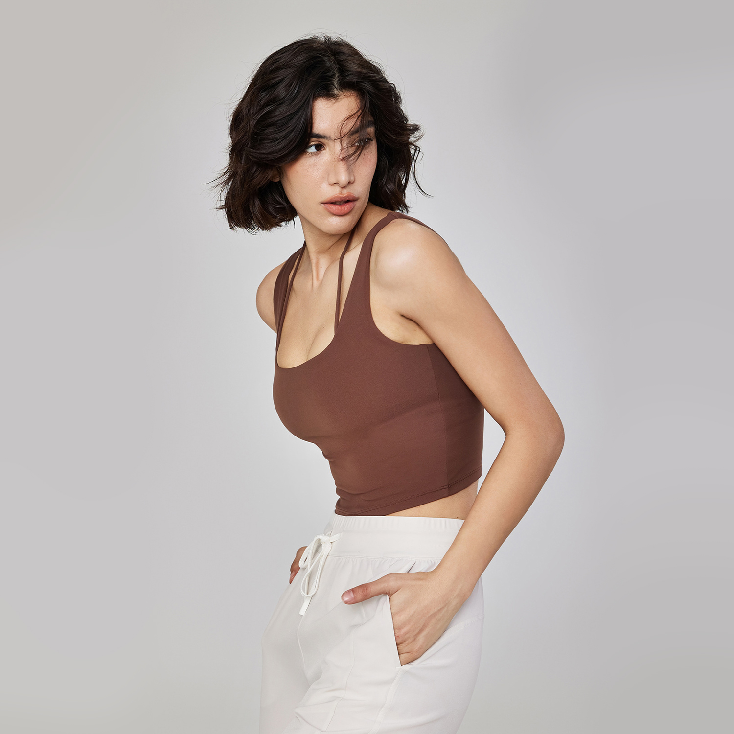 Nude Feel Fake Two-Piece Sport - Pilates Yoga Sport avaliação e preço